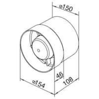 Ventilator de evacuare Ventika INTRO BIS 150K L 24 W / 298 m3/ora photo 3