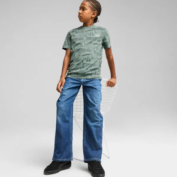 Tricou pentru băieți Puma Mid 90S Aop B Green 164 / Green photo 5 Tricou pentru băieți Puma Mid 90S Aop B Green 164 / Green photo 5