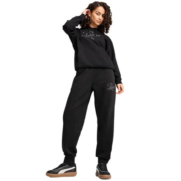 Спортивные брюки для женщин Puma Ess Script Terry L / Черный photo 4
