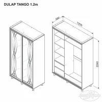 Dulap Ambianta Tango 120 x 58 x 224 / DSP / Stejar Sonoma photo 2