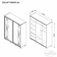 Dulap Ambianta Tango 200 x 58 x 224 / DSP / Stejar Sonoma photo 3