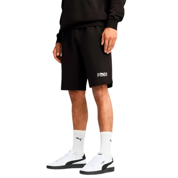 Pantaloni scurți pentru bărbați Puma Ess Logo Lab Terry  M / Black photo 3