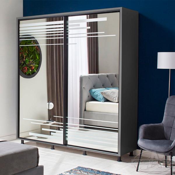 Шкаф Ambianta Venus 160 x 58см x 224 / ДСП / Графитовый photo 2 Шкаф Ambianta Venus 160 x 58см x 224 / ДСП / Графитовый photo 2