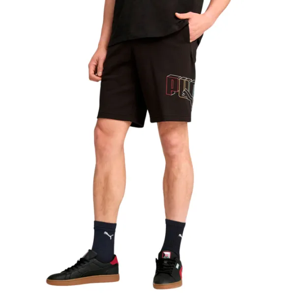 Pantaloni scurți pentru bărbați Puma Ess Logo Lab Execution Shorts 10" Terry  XL / Black photo 3 Pantaloni scurți pentru bărbați Puma Ess Logo Lab Execution Shorts 10" Terry  XL / Black photo 3
