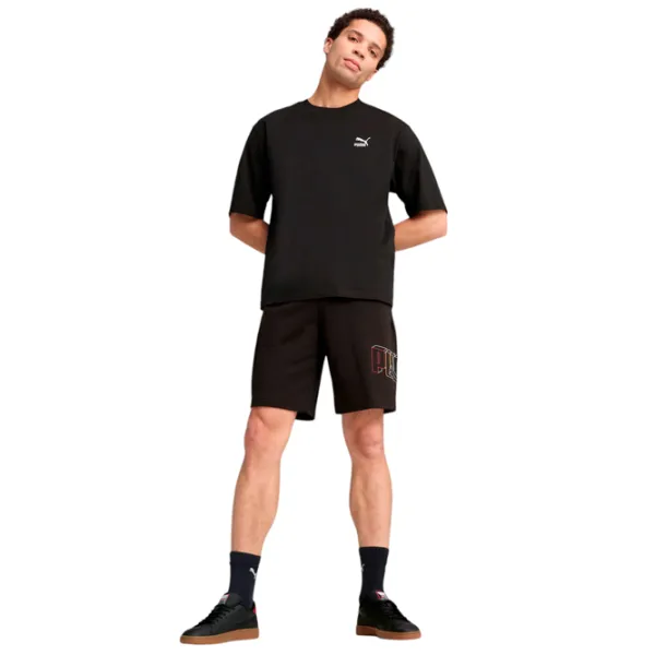 Pantaloni scurți pentru bărbați Puma Ess Logo Lab Execution Shorts 10" Terry  L / Black photo 9 Pantaloni scurți pentru bărbați Puma Ess Logo Lab Execution Shorts 10" Terry  L / Black photo 9