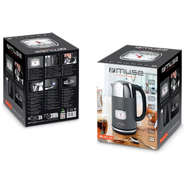 Ceainic electric Muse MS-020 DG 1.7l / Ascuns / Gray photo 5