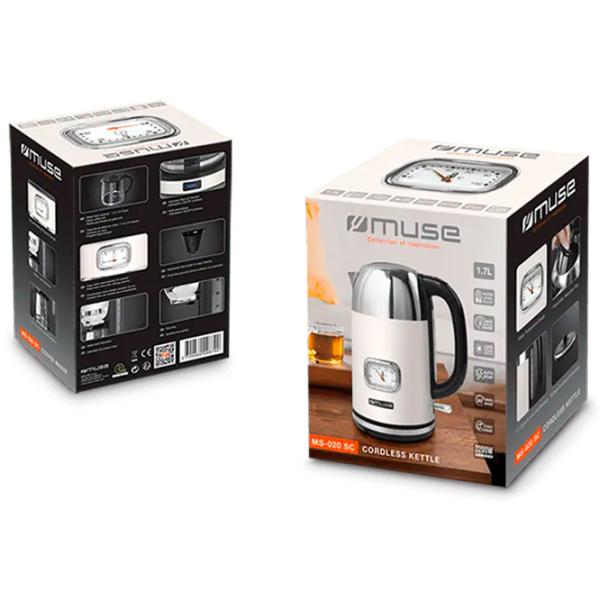 Ceainic electric Muse MS-020 SC 1.7l / Ascuns / Beige photo 5