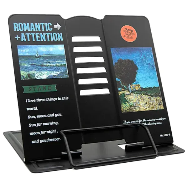 Suport pentru cărți New World Romantic Attention Black / Metal photo 1 Suport pentru cărți New World Romantic Attention Black / Metal photo 1