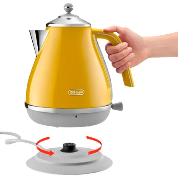 Ceainic electric DeLonghi KBOC 2001 Y 1.7l / Ascuns / Yellow photo 3