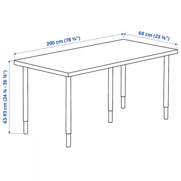 Офисный стол Ikea Lagkapten/Olov ДСП/ Белый photo 5 Офисный стол Ikea Lagkapten/Olov ДСП/ Белый photo 5