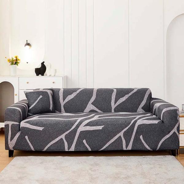 Чехол Relaxe Home Solid Sofa Cover Серый змей / Спандекс photo 1 Чехол Relaxe Home Solid Sofa Cover Серый змей / Спандекс photo 1