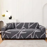 Husă Relaxe Home Solid Sofa Cover Grey Snaked / Spandex