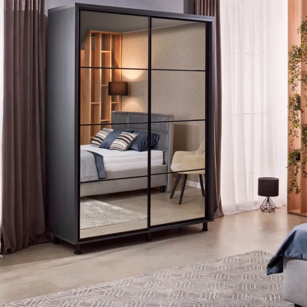 Шкаф Ambianta Torino 120 x 58см x 224 / ДСП / Графитовый photo 3 Шкаф Ambianta Torino 120 x 58см x 224 / ДСП / Графитовый photo 3