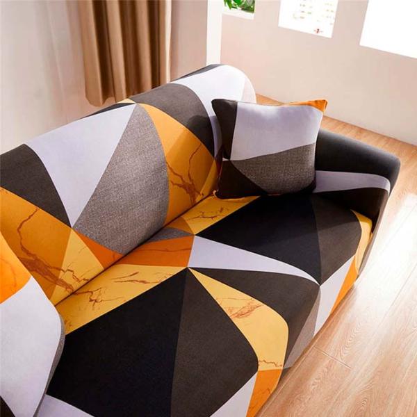Чехол Relaxe Home Solid Sofa Cover Gray Orange / Спандекс photo 2 Чехол Relaxe Home Solid Sofa Cover Gray Orange / Спандекс photo 2