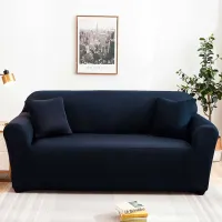 Husă Relaxe Home Solid Sofa Cover Dark Blue / Spandex