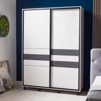 Dulap Ambianta Cristal 200 x 58 x 224 / DSP / Alb photo 5
