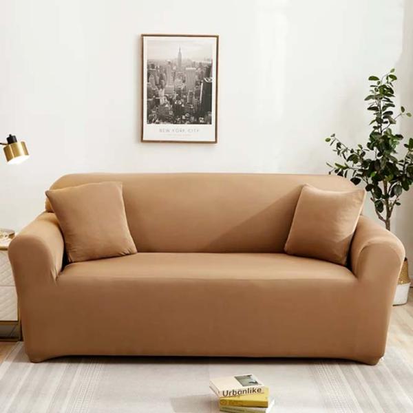 Чехол Relaxe Home Solid Sofa Cover Бежевый / Спандекс photo 1 Чехол Relaxe Home Solid Sofa Cover Бежевый / Спандекс photo 1