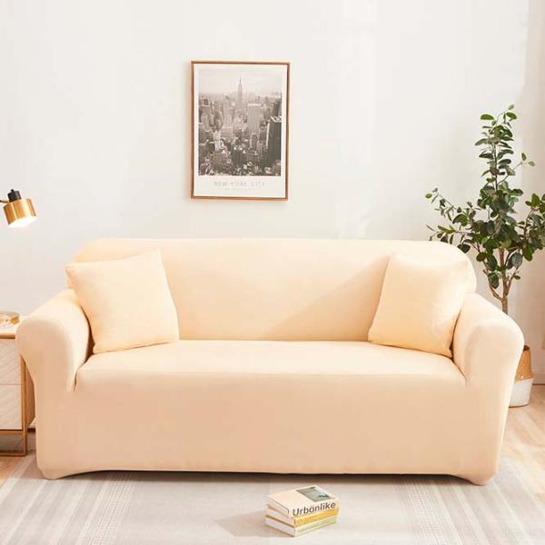 Husă Relaxe Home Solid Sofa Cover Light-Beige / Spandex photo 1 Husă Relaxe Home Solid Sofa Cover Light-Beige / Spandex photo 1