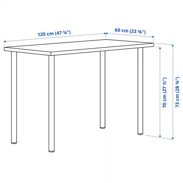 Офисный стол Ikea Lagkapten/Adils ДСП/ Антрацит photo 6 Офисный стол Ikea Lagkapten/Adils ДСП/ Антрацит photo 6