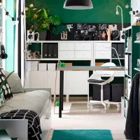 Офисный стол Ikea Lagkapten/Adils ДСП/ Аквамариновый photo 2