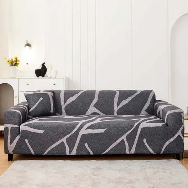 Чехол Relaxe Home Solid Sofa Cover Серый змей / Спандекс photo 1 Чехол Relaxe Home Solid Sofa Cover Серый змей / Спандекс photo 1