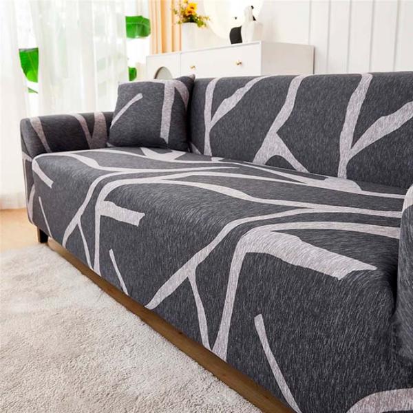 Чехол Relaxe Home Solid Sofa Cover Серый змей / Спандекс photo 2 Чехол Relaxe Home Solid Sofa Cover Серый змей / Спандекс photo 2