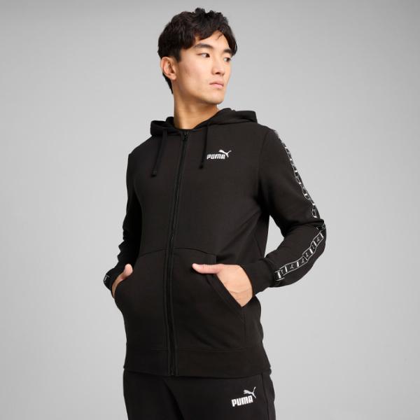 Hanorac pentru bărbați Puma Ess Tape Full-Zip Terry  Drept / Black photo 2 Hanorac pentru bărbați Puma Ess Tape Full-Zip Terry  Drept / Black photo 2