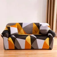 Husă Relaxe Home Solid Sofa Cover Gray Orange / Spandex