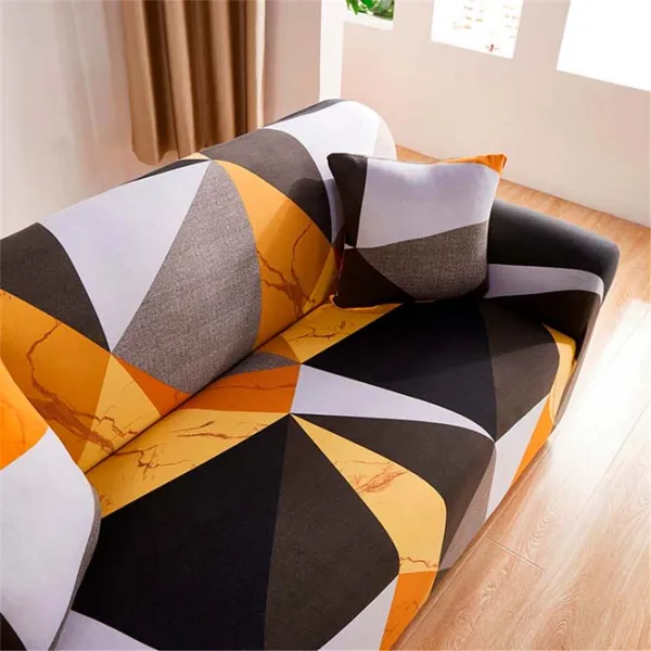 Чехол Relaxe Home Solid Sofa Cover Gray Orange / Спандекс photo 2 Чехол Relaxe Home Solid Sofa Cover Gray Orange / Спандекс photo 2