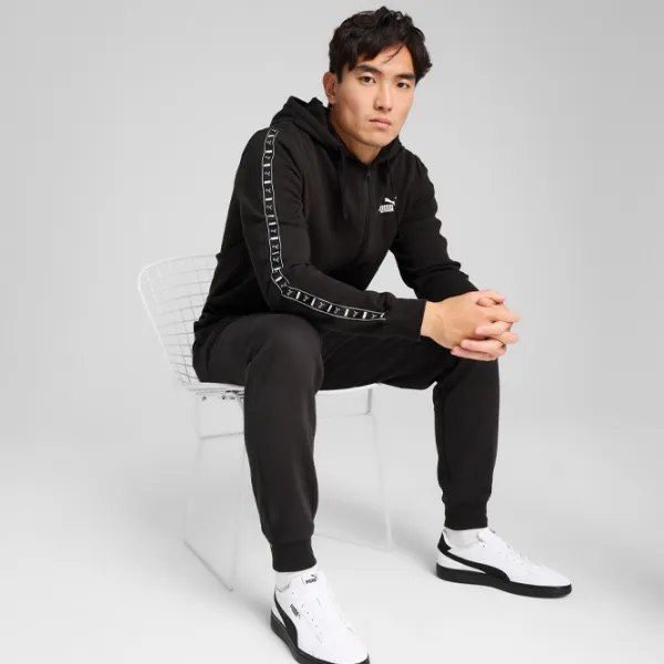 Hanorac pentru bărbați Puma Ess Tape Full-Zip Terry  Drept / Black photo 4 Hanorac pentru bărbați Puma Ess Tape Full-Zip Terry  Drept / Black photo 4