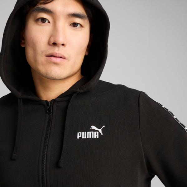 Hanorac pentru bărbați Puma Ess Tape Full-Zip Terry  Drept / Black photo 6 Hanorac pentru bărbați Puma Ess Tape Full-Zip Terry  Drept / Black photo 6