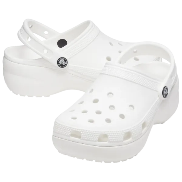 Saboți pentru femei Crocs Classic Platform Clog W 38 - 39 / White photo 1
