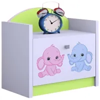 Noptiere Happy Babies SZN02 44 x 40 x 34 / PAL / Green