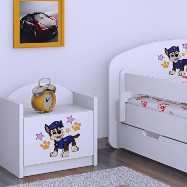 Noptiere Happy Babies SZN02 44 x 40 x 34 / PAL / White photo 3