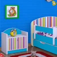 Тумбочки Happy Babies SZN02 44 x 40 x 34см / ЛДСП / Синий photo 3