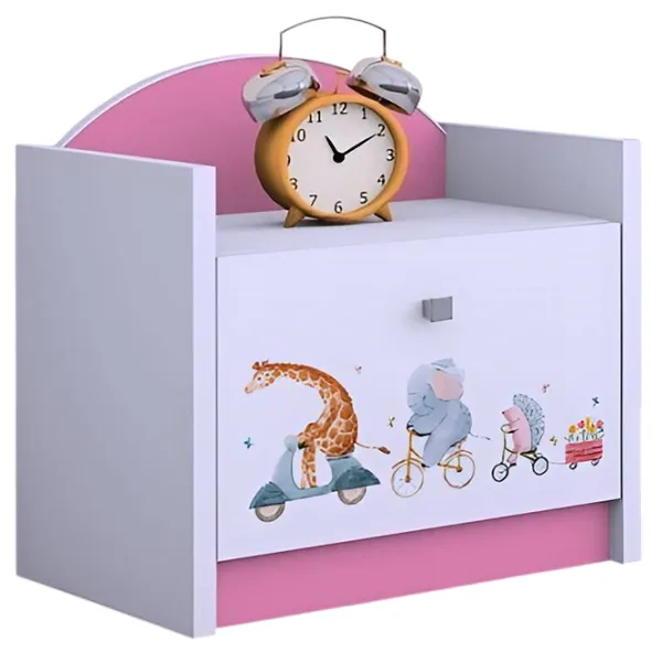 Noptiere Happy Babies SZN02 44 x 40 x 34 / PAL / Pink photo 1