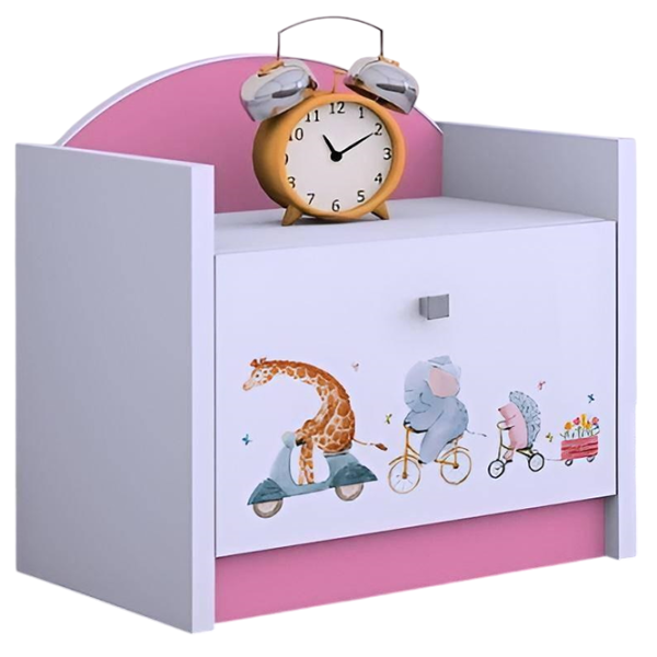 Noptiere Happy Babies SZN02 44 x 40 x 34 / PAL / Pink photo 1