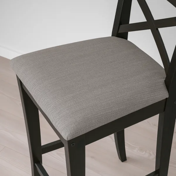 Барный стул Ikea Ingolf/Nolhaga  Ткань / Массив / Черный photo 4 Барный стул Ikea Ingolf/Nolhaga  Ткань / Массив / Черный photo 4