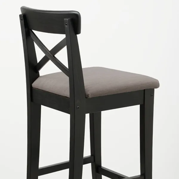 Барный стул Ikea Ingolf/Nolhaga  Ткань / Массив / Черный photo 5 Барный стул Ikea Ingolf/Nolhaga  Ткань / Массив / Черный photo 5