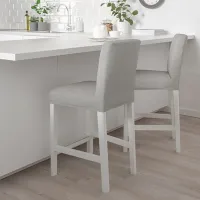 Барный стул Ikea Bergmund/Orrsta Текстиль / Массив / Белый photo 2