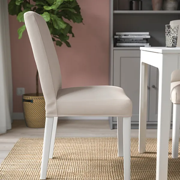 Барный стул Ikea Bergmund/Hallarp  Текстиль / Массив / Белый photo 4 Барный стул Ikea Bergmund/Hallarp  Текстиль / Массив / Белый photo 4