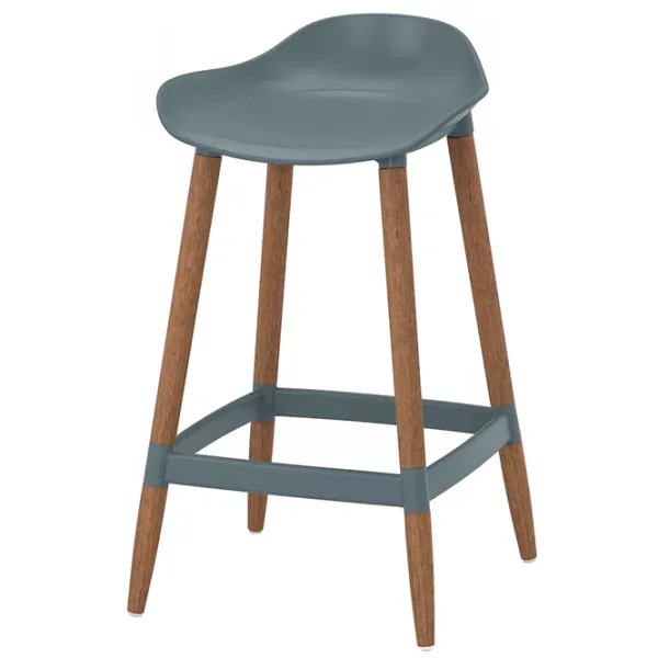 Scaun de bar Ikea Gronsta Plastic / Lemn / Beige photo 1