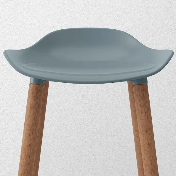 Scaun de bar Ikea Gronsta Plastic / Lemn / Beige photo 3
