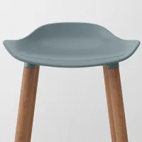 Scaun de bar Ikea Gronsta Plastic / Lemn / Beige photo 3