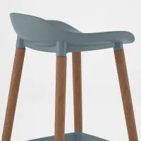 Scaun de bar Ikea Gronsta Plastic / Lemn / Beige photo 4