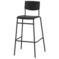 Scaun de bar Ikea Stig Plastic / Metal / Black