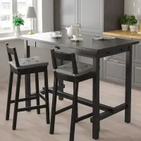 Scaun de bar Ikea Nordviken Masiv / Masiv / Black photo 3