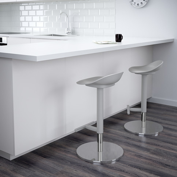 Scaun de bar Ikea Janinge Plastic / Metal / Grey photo 3