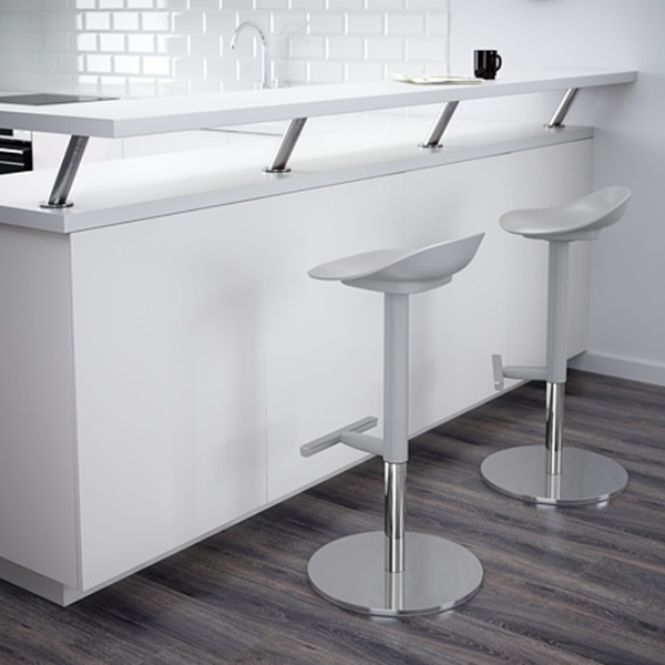 Scaun de bar Ikea Janinge Plastic / Metal / Grey photo 4