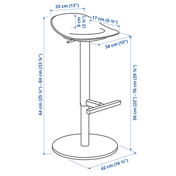 Scaun de bar Ikea Janinge Plastic / Metal / Grey photo 7